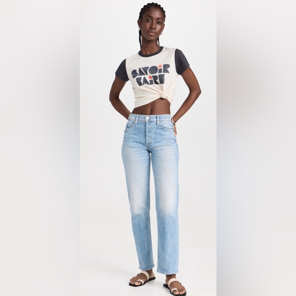 MOTHER Light Blue Straight Leg Jeans